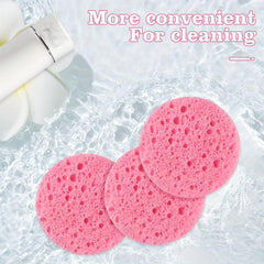 Round Cellulose Facial Sponges - 20 Pieces
