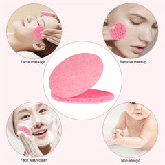 Round Cellulose Facial Sponges - 20 Pieces