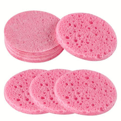 Round Cellulose Facial Sponges - 20 Pieces