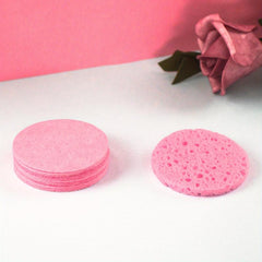 Round Cellulose Facial Sponges - 20 Pieces
