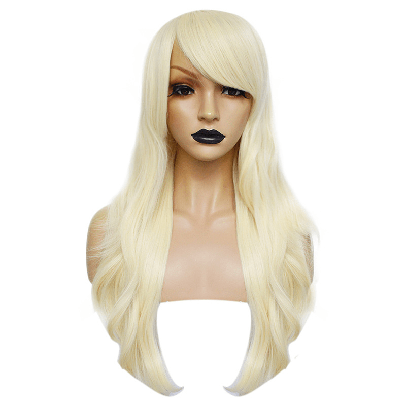 Colorful Long Straight Wigs With Bangs Colored Cosplay Costume Wigs