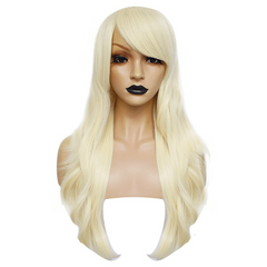 Colorful Long Straight Wigs With Bangs Colored Cosplay Costume Wigs