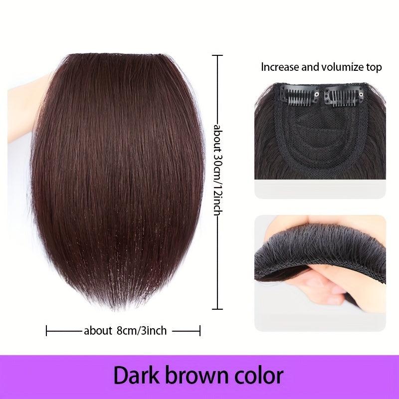 Short Straight Hair Pieces Synthetic Clip In Hair Extensions Natural Look