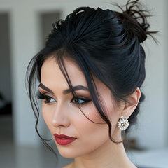Short Straight Hair Pieces Synthetic Clip In Hair Extensions Natural Look