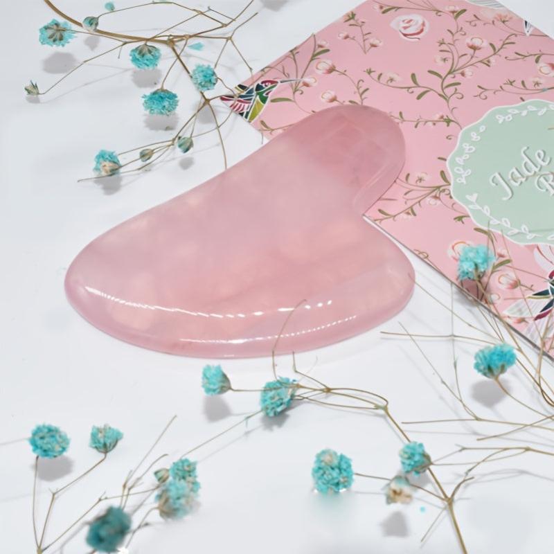 Pink Gua Sha Massage Tool for SPA Facial and Body Care