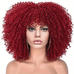 35 56 Cm Afro Kinky Curly Hair Wigs Synthetic Fiber Hair Replacement Wigs