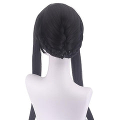 Long Straight Wig With Braids Synthetic Wig With Bangs