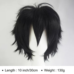 Brown Cosplay Wig Fluffy Heat Resistant With Bangs Hair For Party