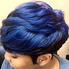 Short Pixie Cuts Hair Wigs For Women Girls Brown Blonde Mixed Wigs With Bangs