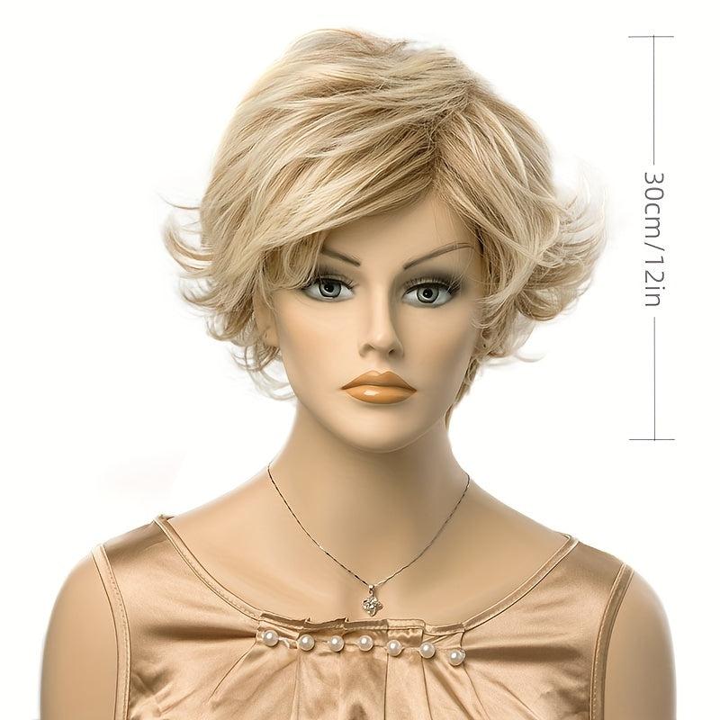 Short Curly Bob Wig Synthetic Wig With Bangs Anime Cosplay Wig