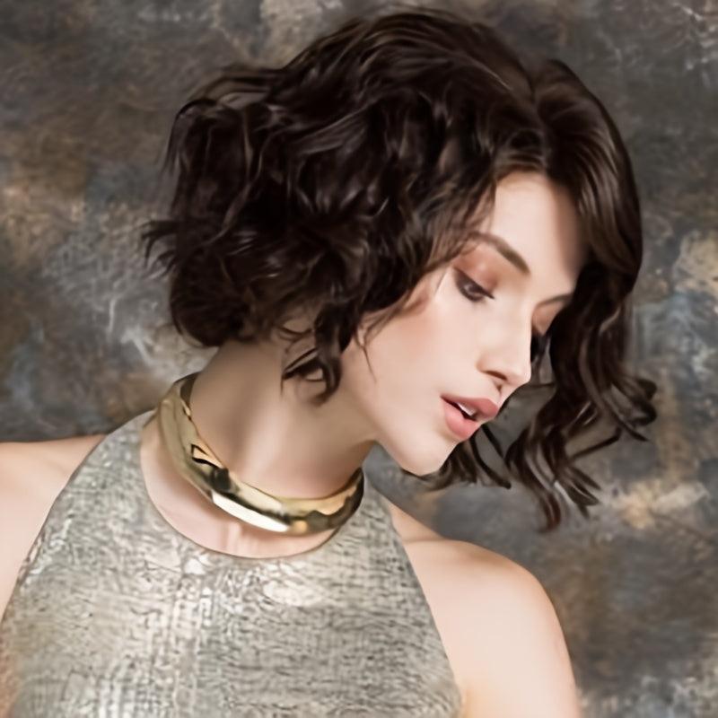 Short Curly Bob Wig Synthetic Wig With Bangs Anime Cosplay Wig