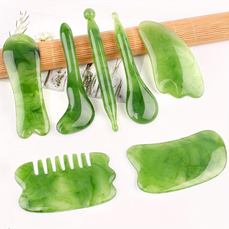 7pcs Resin Gua Sha Tool Set for Face & Body