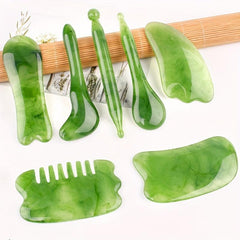 7pcs Resin Gua Sha Tool Set for Face & Body