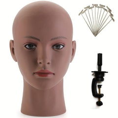 Male Bald Mannequin Head T Pins Display