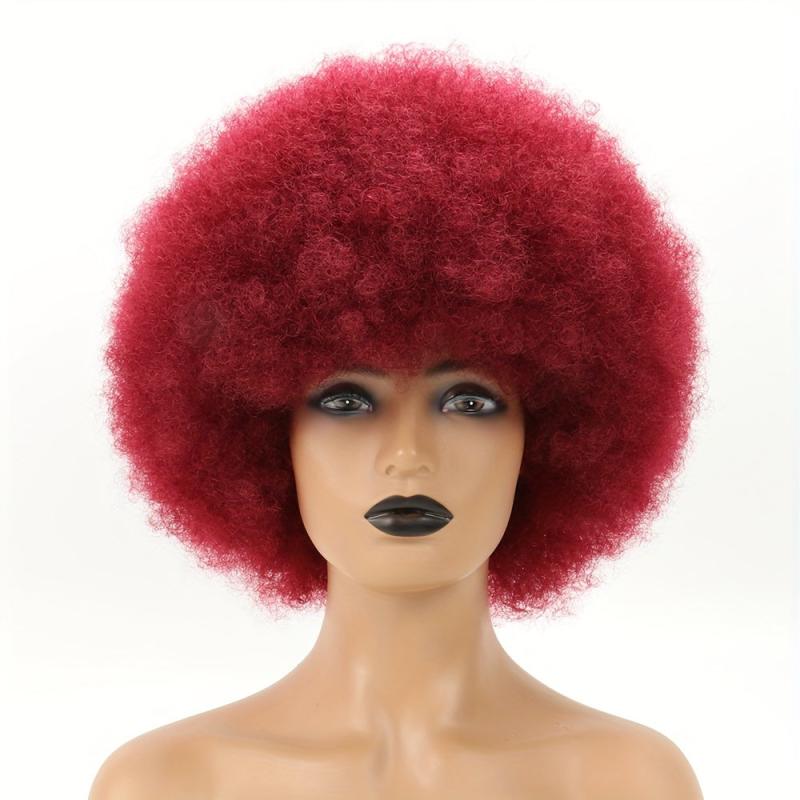 Curly Afro Wig Soft Natural Looking Puffy Full Wig for Women