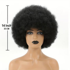 Curly Afro Wig Soft Natural Looking Puffy Full Wig for Women