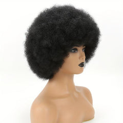 Curly Afro Wig Soft Natural Looking Puffy Full Wig for Women