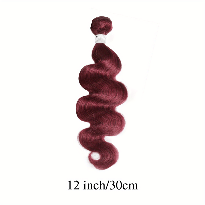 Brazilian Virgin Hair Burgundy Body Wave Double Weft 10A Human Hair 99J Red
