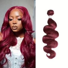 Brazilian Virgin Hair Burgundy Body Wave Double Weft 10A Human Hair 99J Red