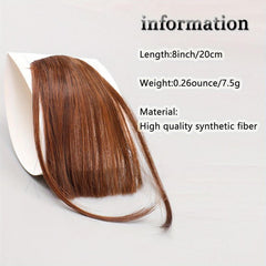 Clip In Synthetic Bangs With Sideburns Straight Hair Extensions
