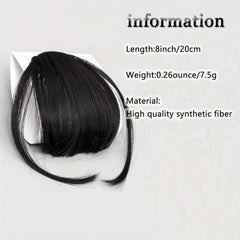 Clip In Synthetic Bangs With Sideburns Straight Hair Extensions