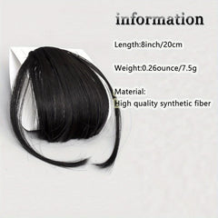 Clip In Synthetic Bangs With Sideburns Straight Hair Extensions