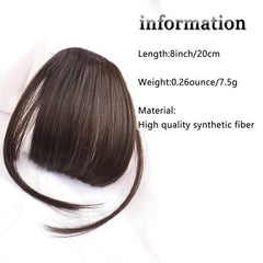Clip In Synthetic Bangs With Sideburns Straight Hair Extensions