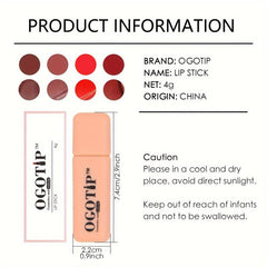 Waterproof Matte Lipstick Velvet Nude Lipstick High Pigmented Cosmetics