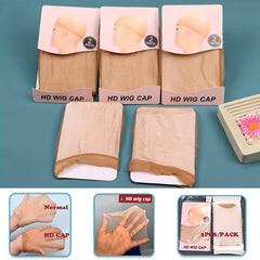 2 Pack Ultra Thin Stocking Wig Cap for Lace Wigs with Elastic Band