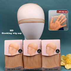 2 Pack Ultra Thin Stocking Wig Cap for Lace Wigs with Elastic Band