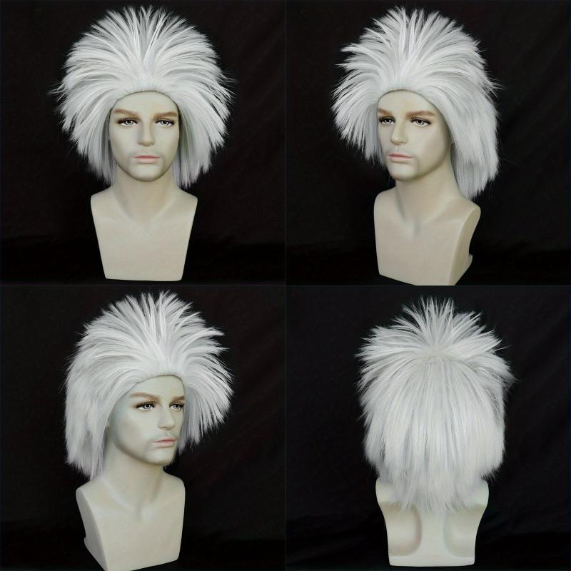 Red Spiky Layered Straight Cosplay Wig Men's Wigs for Halloween Costume Party