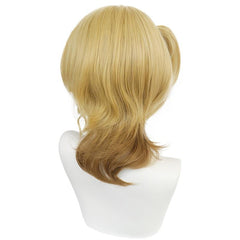 Long Curly Blonde Anime Wig with Bangs