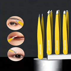 Stainless Steel Tweezers for Hair Removal Slant & Pointed Tips