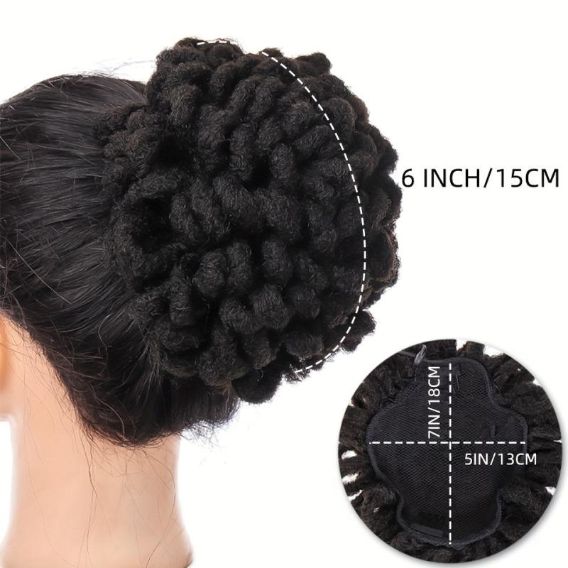 Puff Drawstring Afro Dreadlock Hair Bun Ponytail Extensions - 15 24 Cm