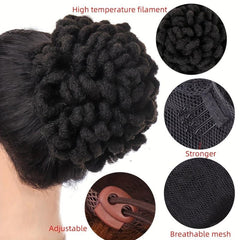 Puff Drawstring Afro Dreadlock Hair Bun Ponytail Extensions - 15 24 Cm