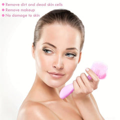 3PCs Facial Cleansing Brush Acrylic Handle Face Scrubbers Exfoliator Cleaner