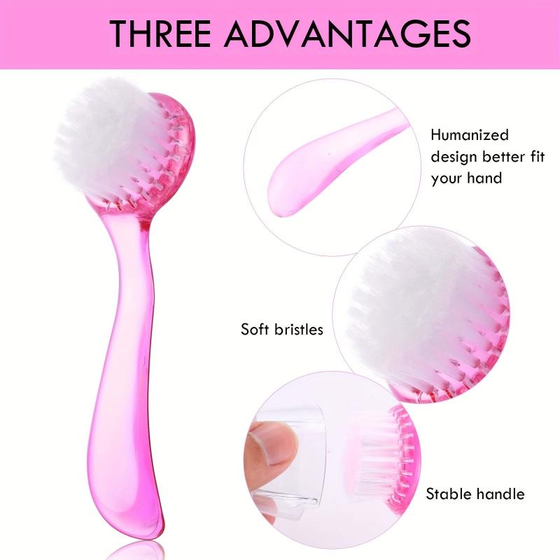 3PCs Facial Cleansing Brush Acrylic Handle Face Scrubbers Exfoliator Cleaner