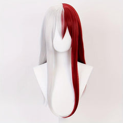 Two Tone Red Long Anime Cosplay Wig 60 96 Cm
