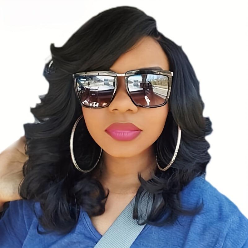 Shoulder Length Loose Wavy Synthetic Wig Medium Curly Side Parted Wig