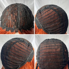 Brown Long Wavy Wig With Braids Synthetic Wig Anime Cosplay Wig