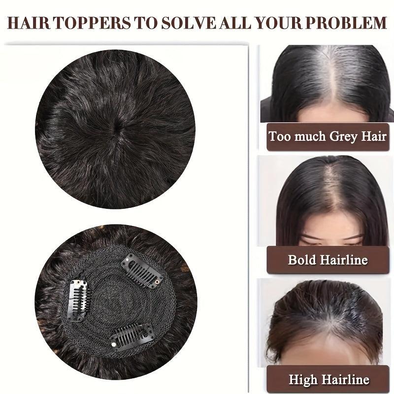 25 4 Cm Curly Wave Hair Topper 100 Human Hair