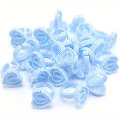 25pcs Disposable Eyelash Glue Fan Cup Rings Holder Container