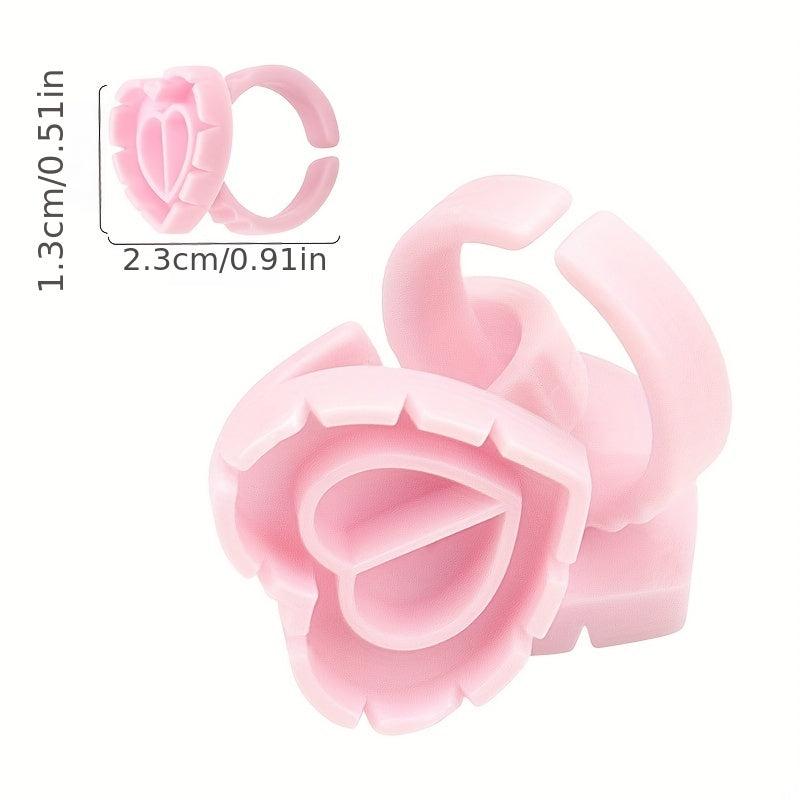 25pcs Disposable Eyelash Glue Fan Cup Rings Holder Container