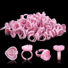 25pcs Disposable Eyelash Glue Fan Cup Rings Holder Container