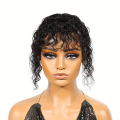 4 Cm Water Wave Hair Topper 100% Human Hair Extensions Clip In Fringe Hair