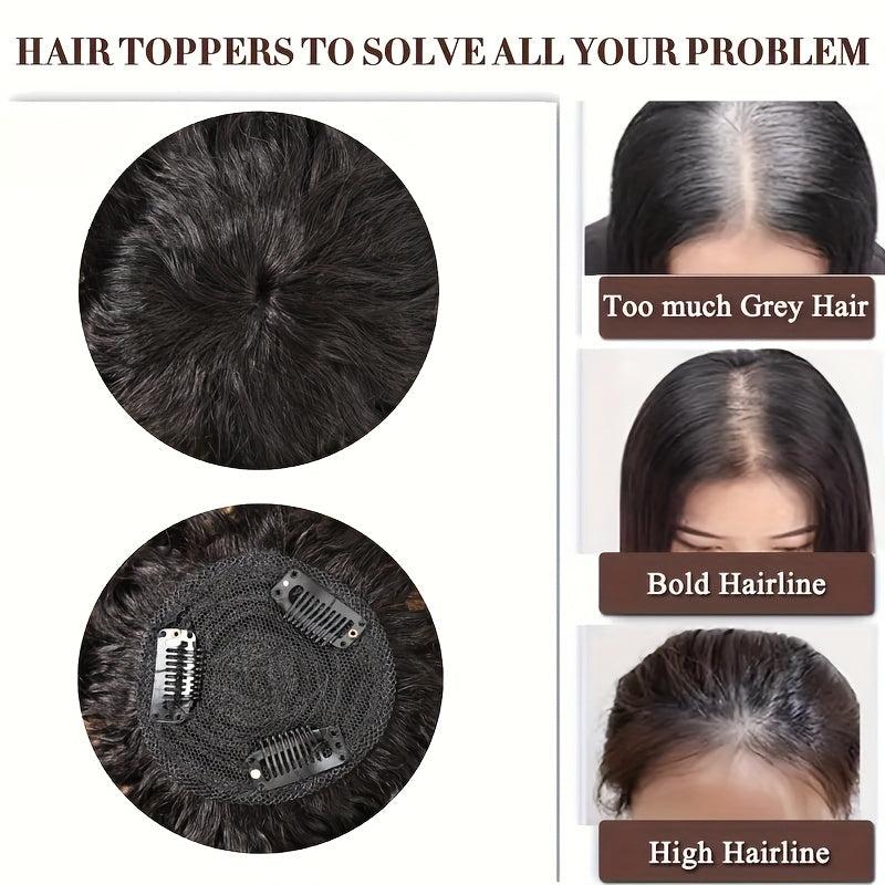 4 Cm Water Wave Hair Topper 100% Human Hair Extensions Clip In Fringe Hair
