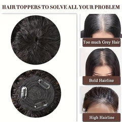 4 Cm Water Wave Hair Topper 100% Human Hair Extensions Clip In Fringe Hair