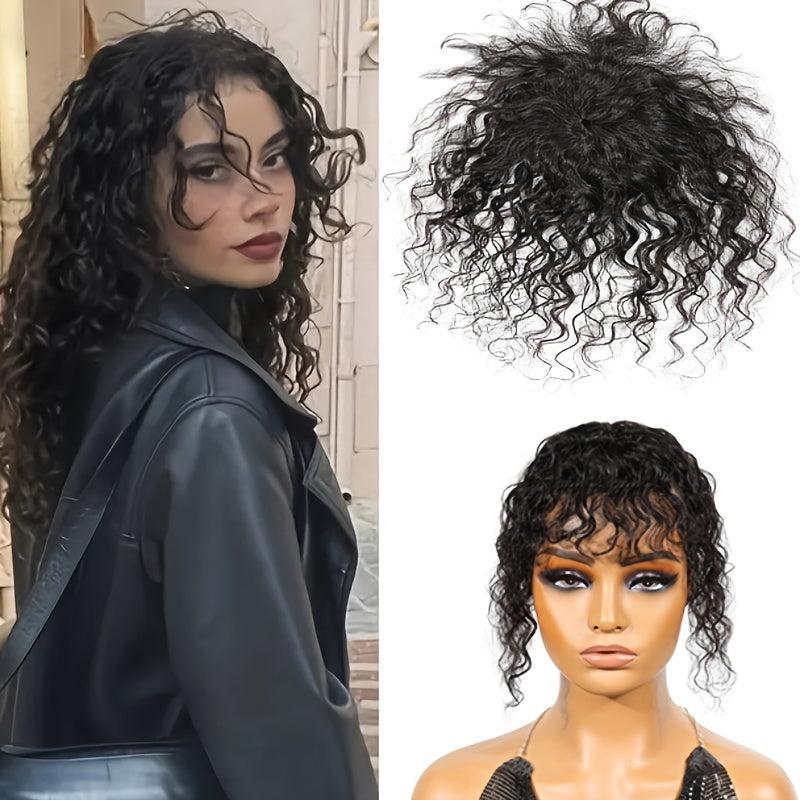 4 Cm Water Wave Hair Topper 100% Human Hair Extensions Clip In Fringe Hair