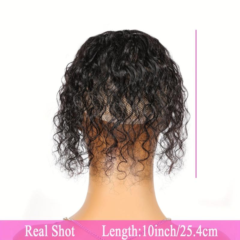 4 Cm Water Wave Hair Topper 100% Human Hair Extensions Clip In Fringe Hair
