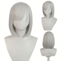 30 48 Cm Straight Bob Hair Wigs With Bangs Synthetic Hair For Halloween Party